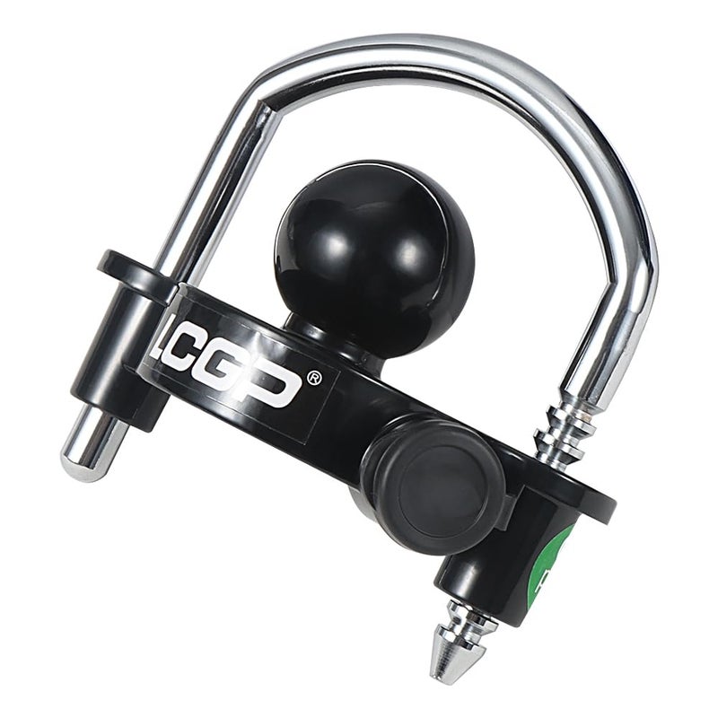 LCGP Black Trailer Hitch Coupler Lock with 2 Keys, Universal Coupler Lock, Adjustable Storage Security, Heavy-Duty Steel. - Image 3